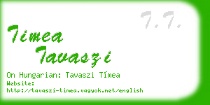 timea tavaszi business card