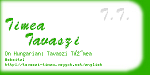 timea tavaszi business card